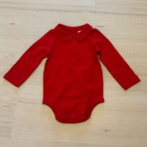 Hanna Andersson Red Long Sleeve Onesie